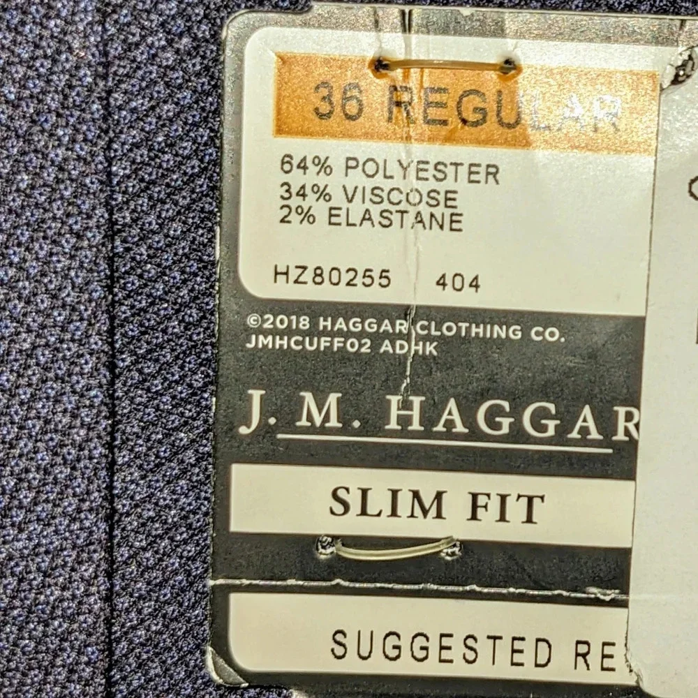 Haggar J.M. Premium 4-Way Stretch‎ Slim Fit Suit Jacket Coat Separates Blue